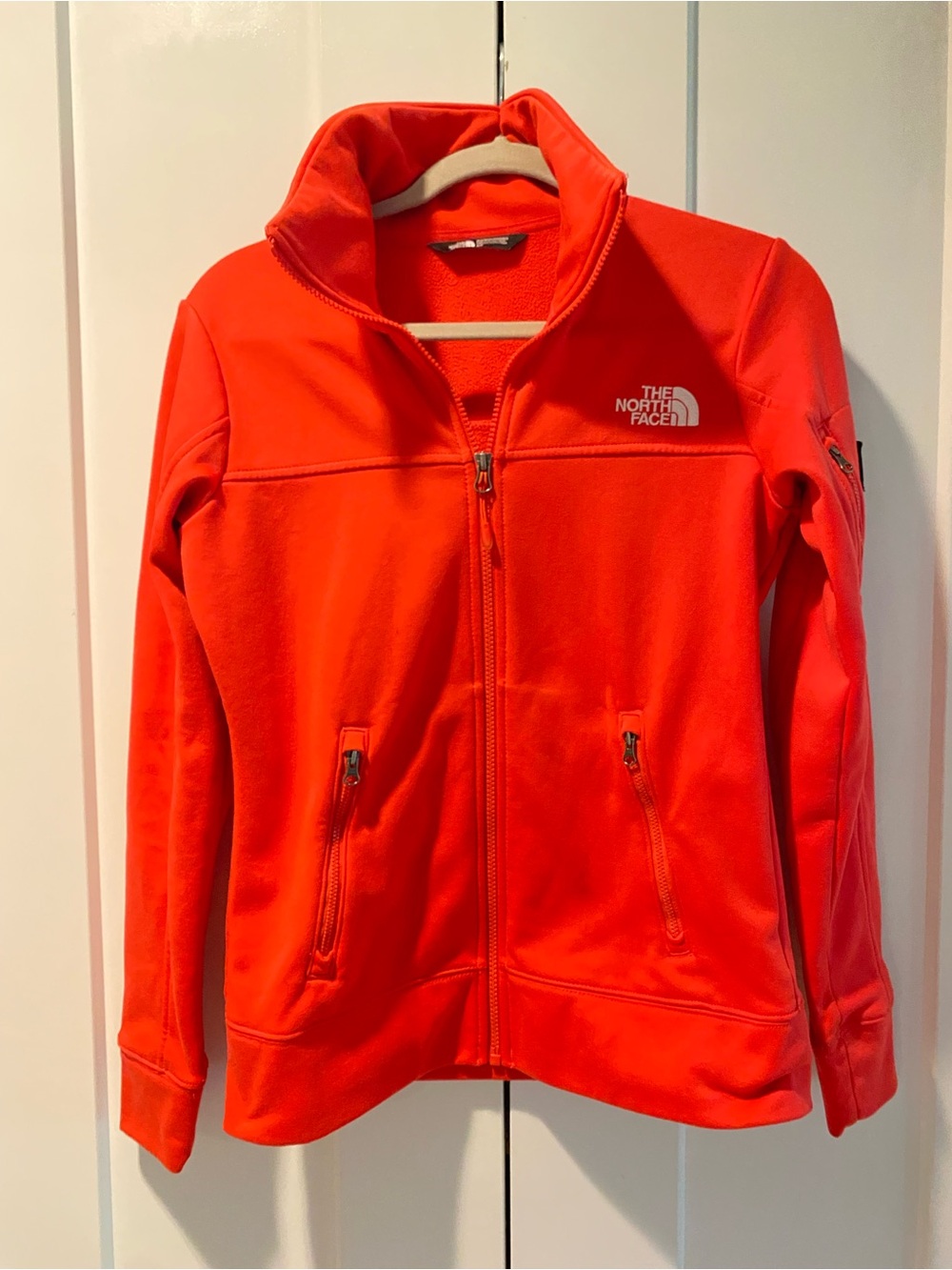 The North Face Woman’s Bright Red Orange Full-Zip Jacket